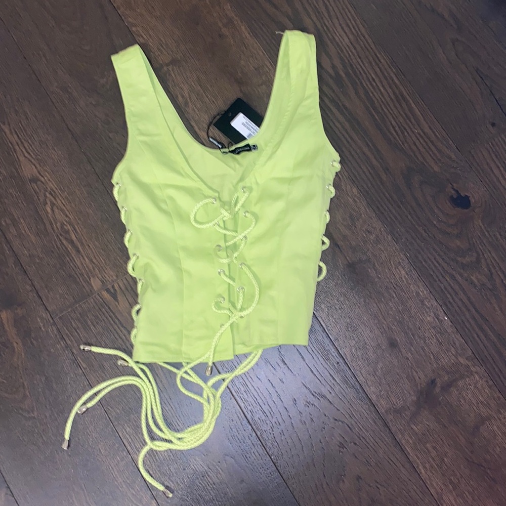 Lace up corset top